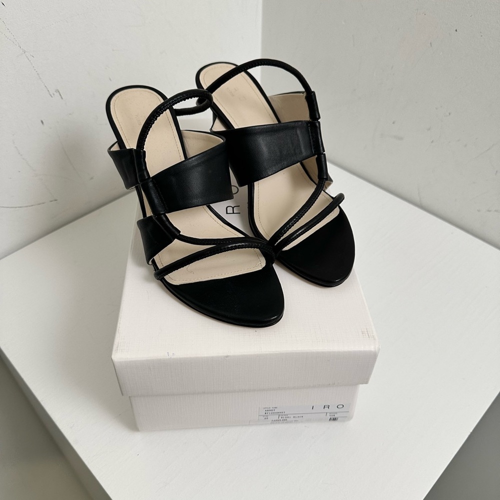 IRO Arnet Black Strappy Heels